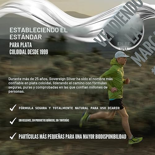 Miniatura 8 de Sovereign Silver Apoyo inmunológico, plata coloidal, hidrosol de plata bio-activo, 10 ppm, espray de niebla fina, 2 onzas líquidas