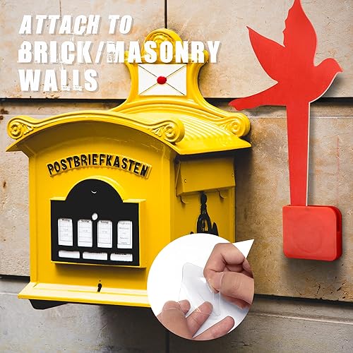 Vista 11 de Anley Bandera universal para buzón de correo saliente para madera, metal y estuco, resistente a la corrosión, kit de repuesto de banderas de señal