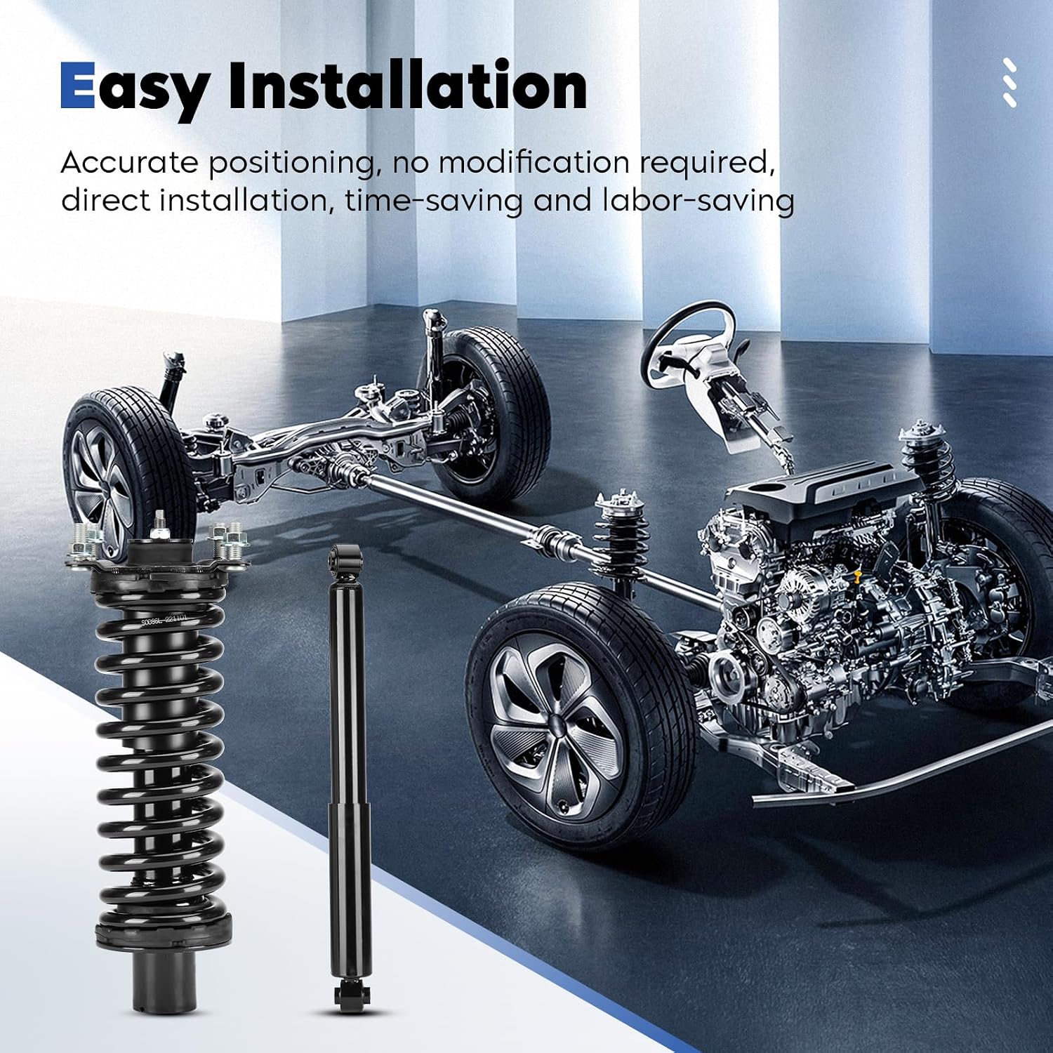 Front and Rear Complete Struts Assembly Shock Absorber Fit for Dodge Nitro 2007-2011, for Jeep Liberty 2002-2012, Replace for 171577L 37203, 4Pcs
