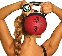 Vista 1 de Aeromat Elite Mini Kettlebells – Weighted Exercise Medicine Ball with Anti-Slip Grip & Wide Handle, Strength Training Kettlebell for Squats