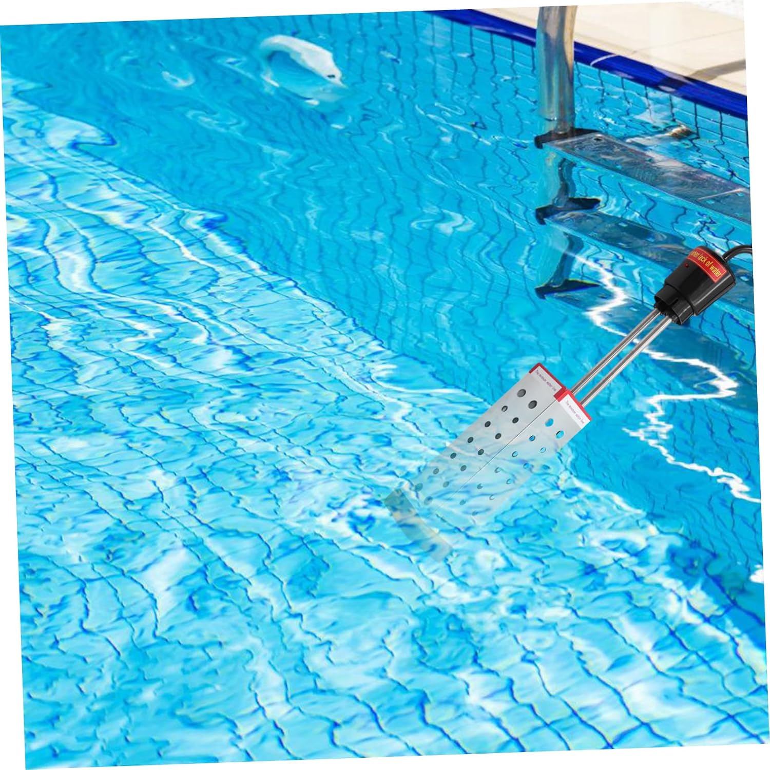 GALPADA 1500W Pool Heater Ground Swimming Pools Electric Water Heater US Plug Efficient Heating Tube Suitable for 110-125V Power Supply