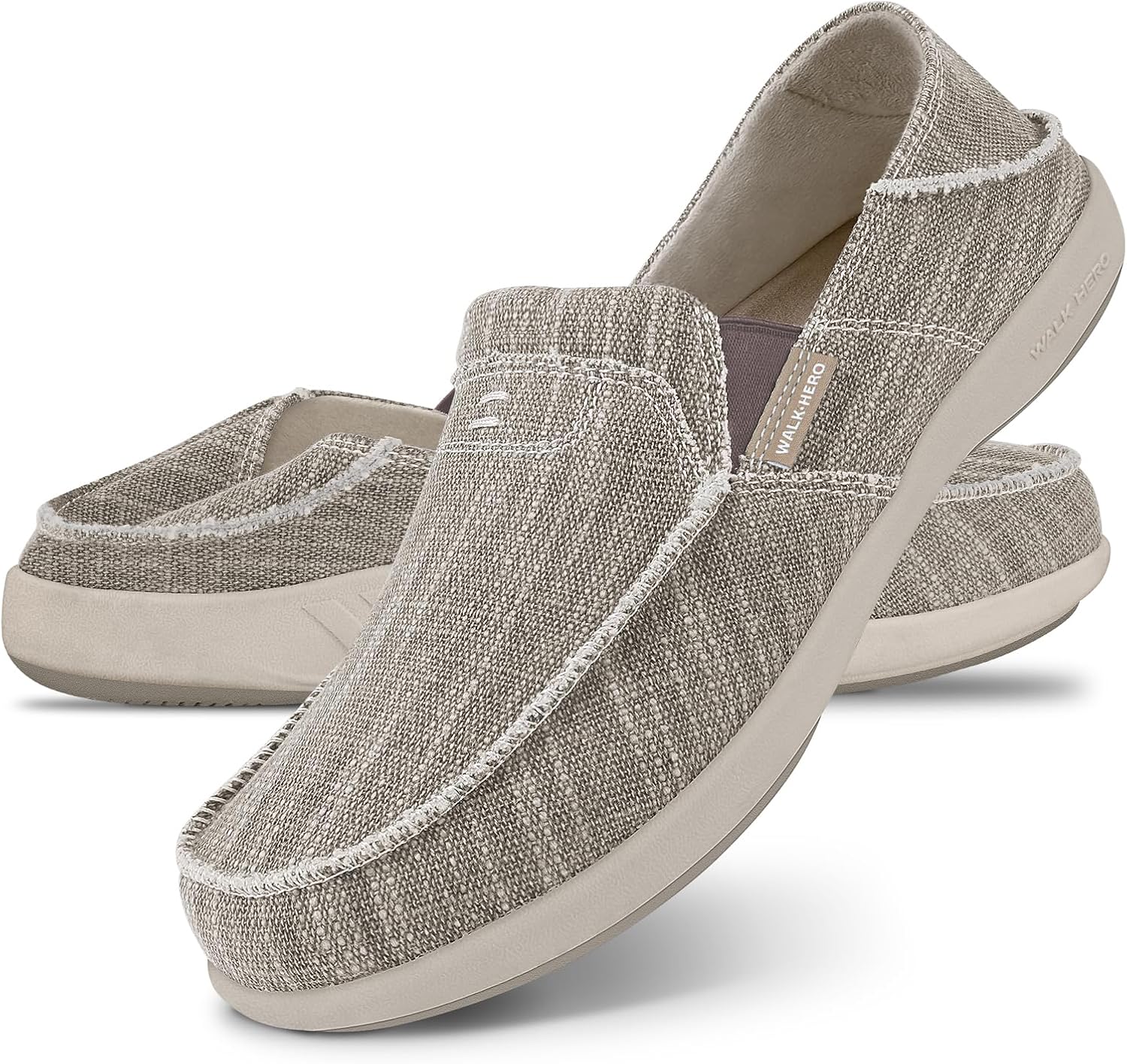 Mens Slip On Shoes, Canvas Mens Loafers with Arch Support, Orthopedic Mens Boat Shoes for Plantar Fasciitis, Indoor & Outdoor Walking Slippers Shoes for Pain Relief - Image 8