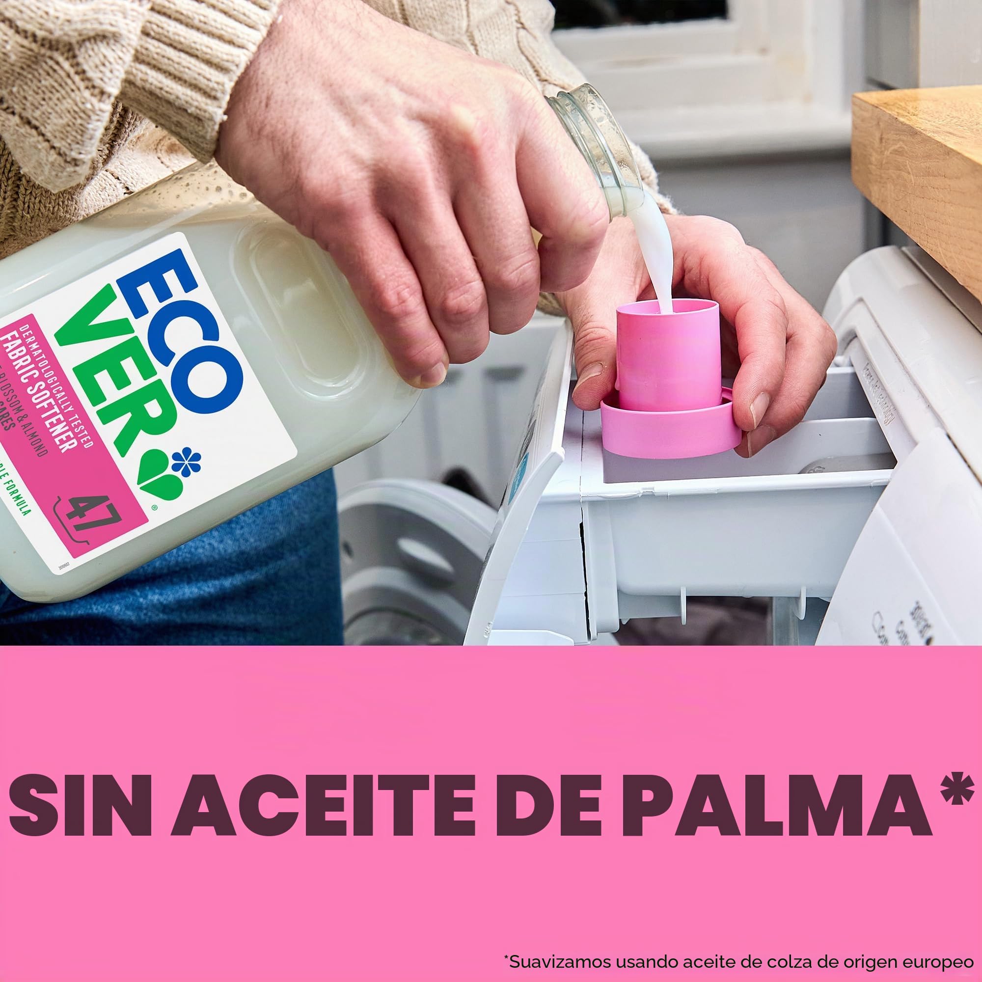 Ecover Recambio suavizante de telas, acondicionador de tela, aroma fresco de gardenia y vainilla, suaviza y cuida tu ropa, 5 litros