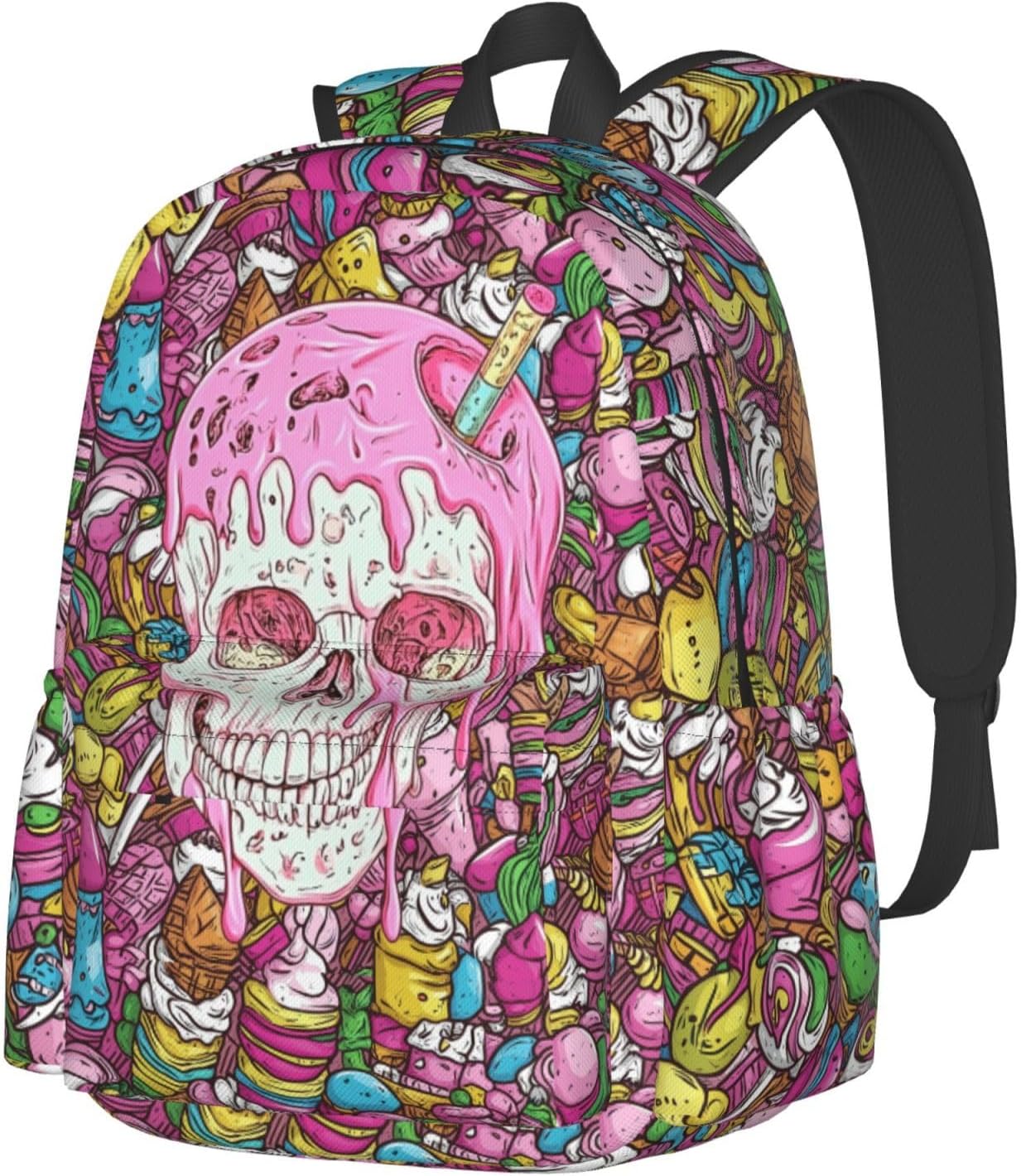 Boy Kids Sweet Skull School Backpack Large Capacity Children Casual Backpacks For Teen Girl
