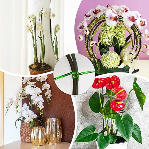 Miniatura 5 de LECAMEBOR - Estacas para plantas, 20 estacas flexibles para orquídeas de un solo tallo para plantas de interior y exterior, plantas en maceta,