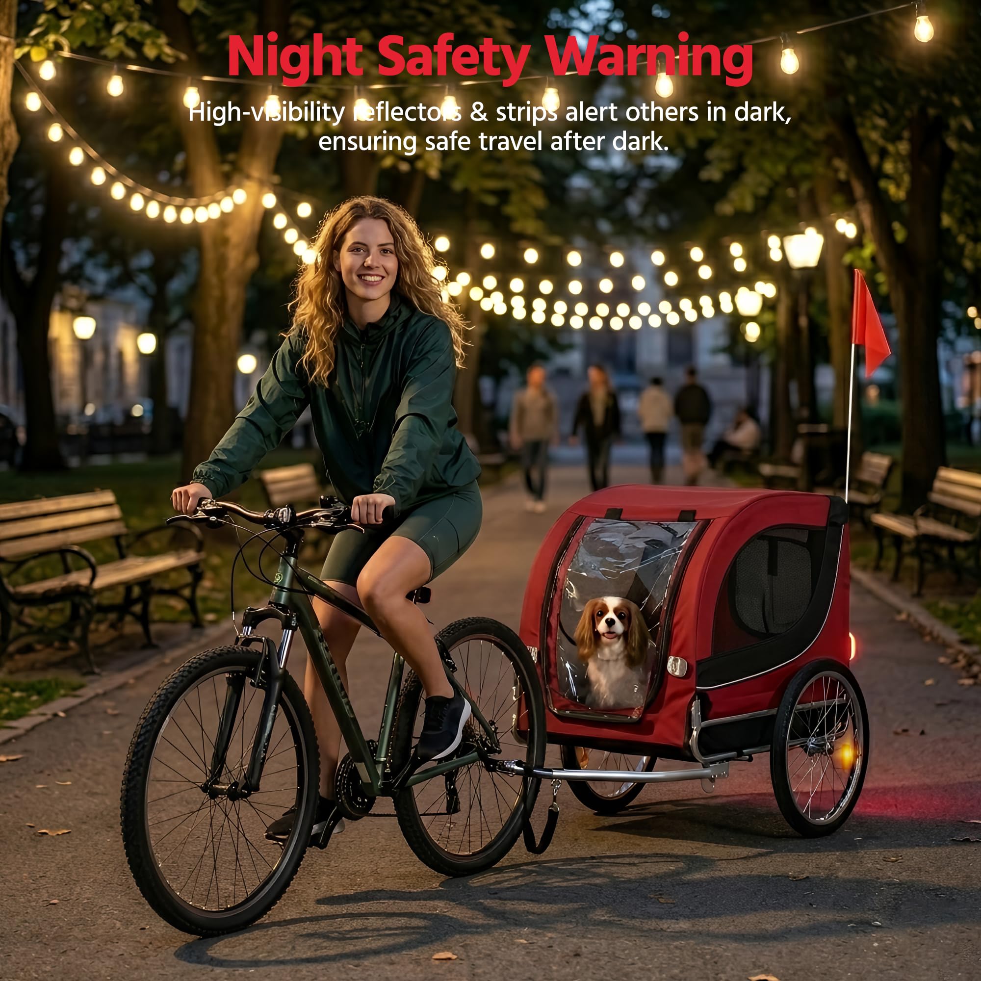 Klappbarer Hundefahrradanhänger & Hundebuggy mit Dachöffnung
