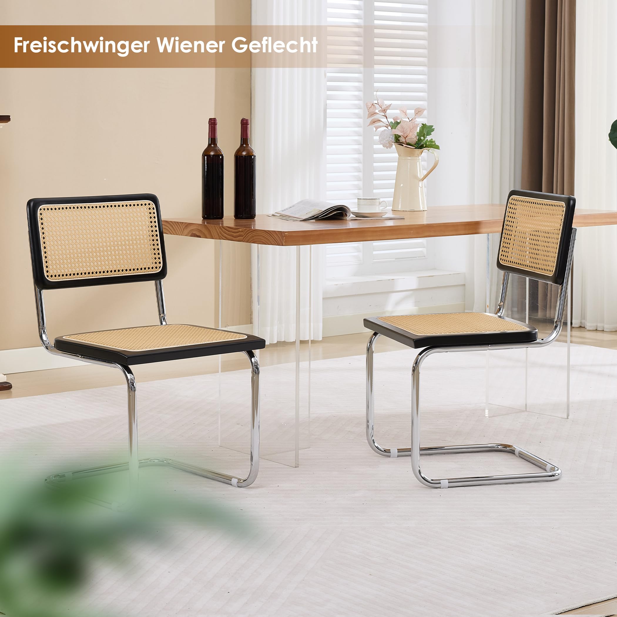 SeedWave Freischwinger 2er Set, Ergonomisch Gepolst Produktbild-Vorschau 11