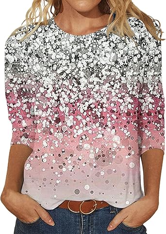 AMDOLE Tops été Femme Chemises à Imprimé Floral Col En V à Manches Courtes T -Shirt Basique Mode Chemisier En Vrac Dames T-Shirt Décontracté Grande Taille Pullover