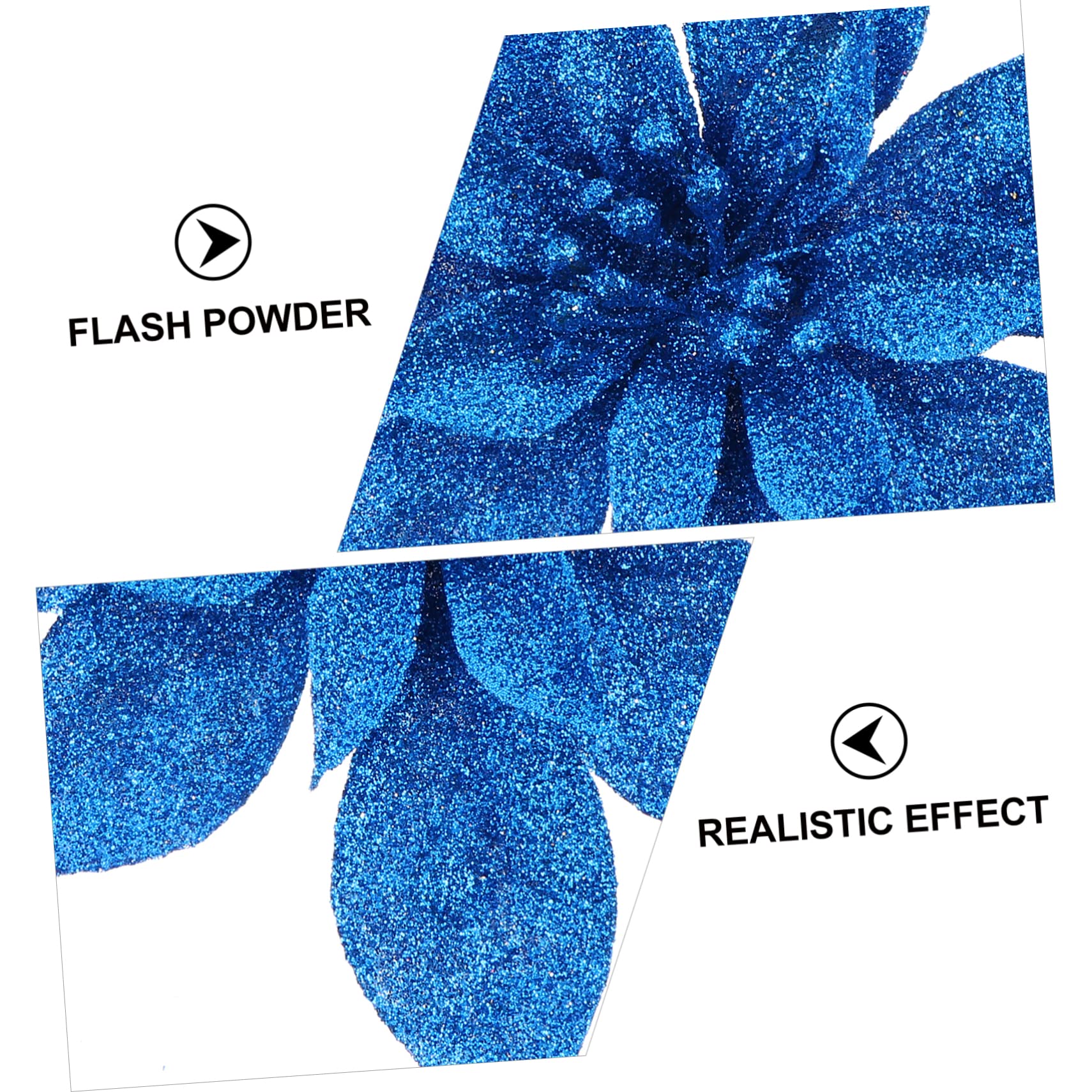 Cabilock 18piezas Flores Artificiales De Navidad para Decoración De Árbol Adornos Navideños De Poinsettia Simulación Floral para Hogar y Fiestas