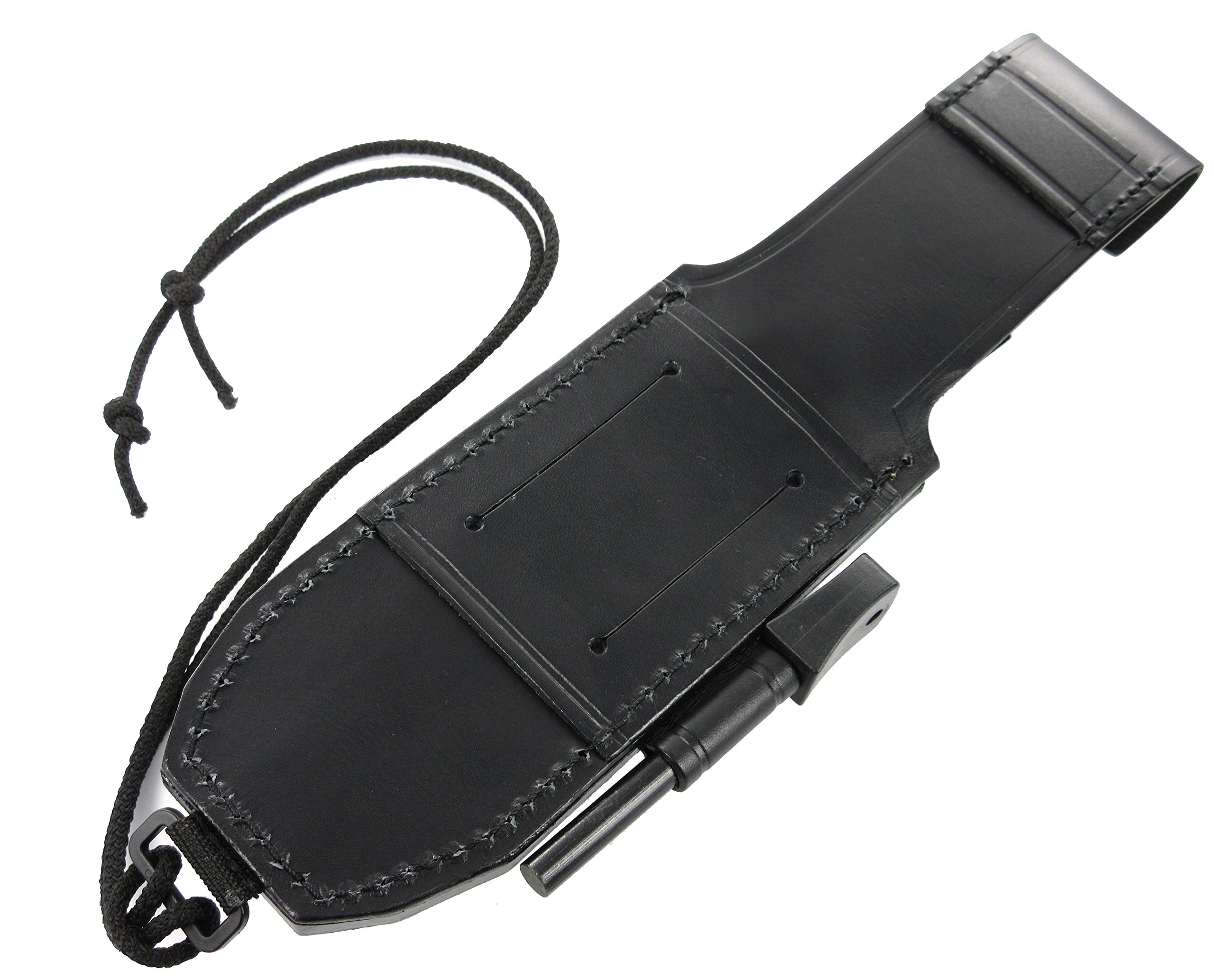 JEO-TEC Nº9 Cuchillo supervivencia caza monte bushcraft camping outdoor campo - Funda de piel con pedernal y piedra afilar incluidos - Acero MOVA-58 - Fabricado en España