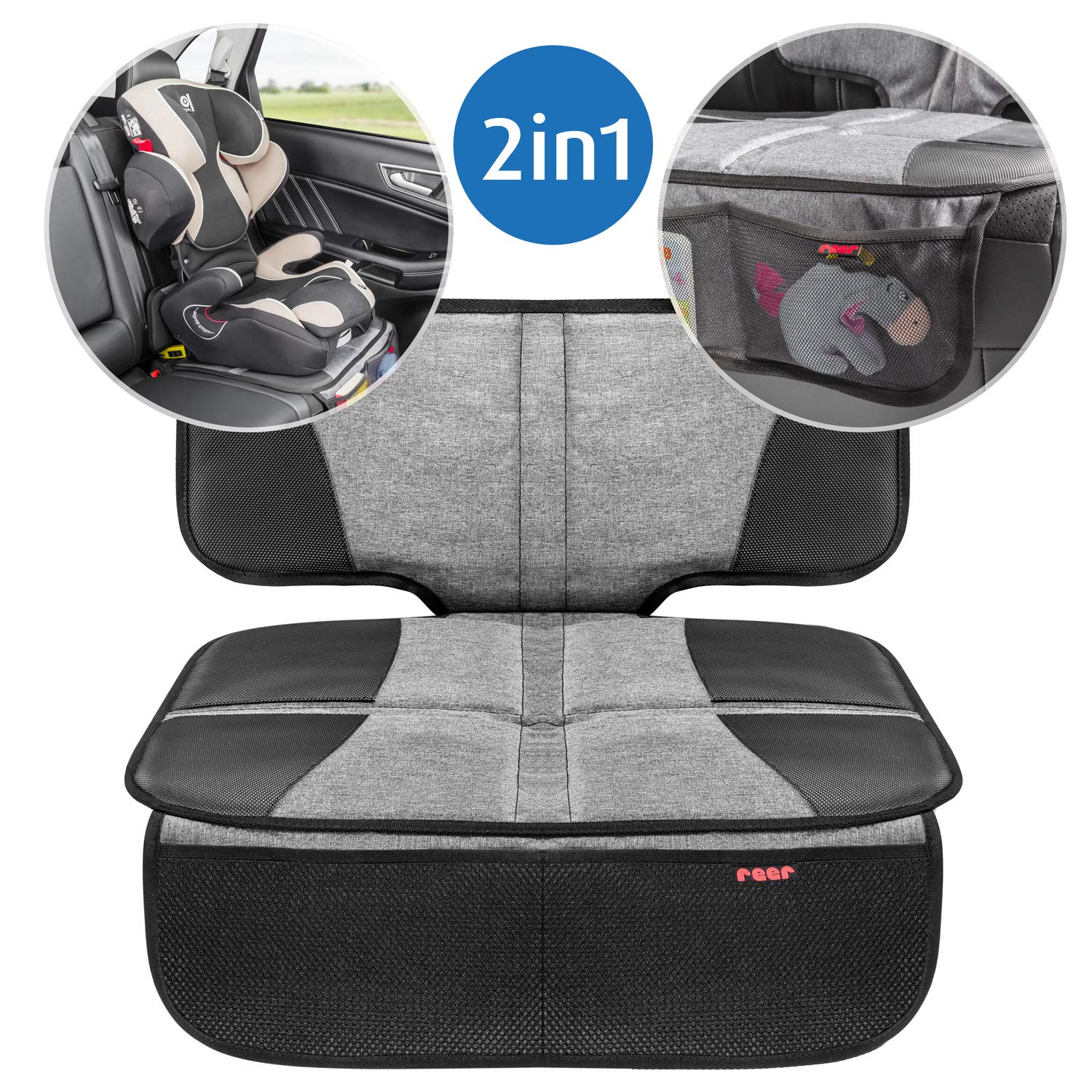 Boîte De Rangement Voiture Reer TravelKid - Pliable, Antidérapante - 24 X 46 X 24 Cm - Pour Jouets, Livres, Gobelets