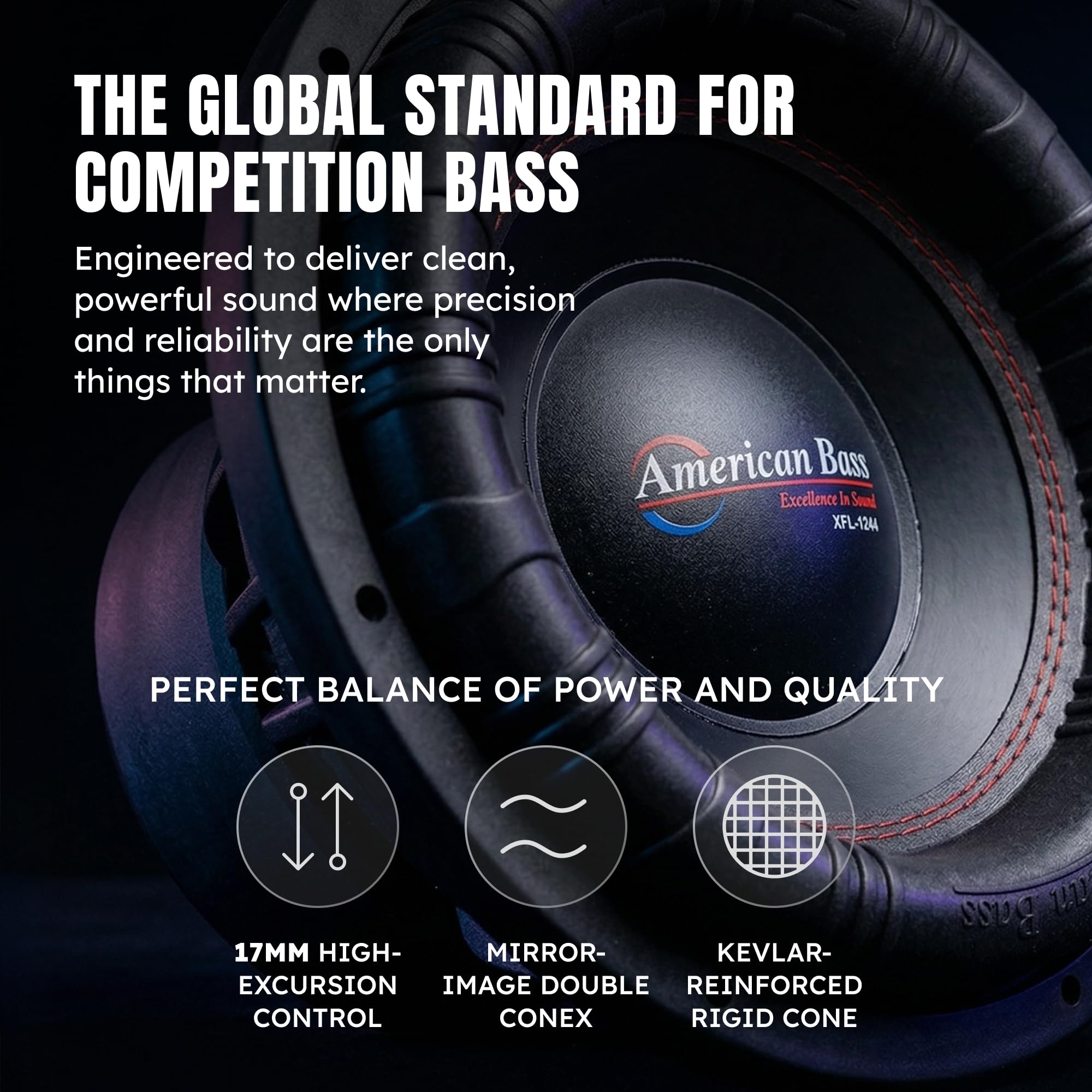 Amazon.co.jp: American Bass XFL 12インチ カーサブウーファー – 2