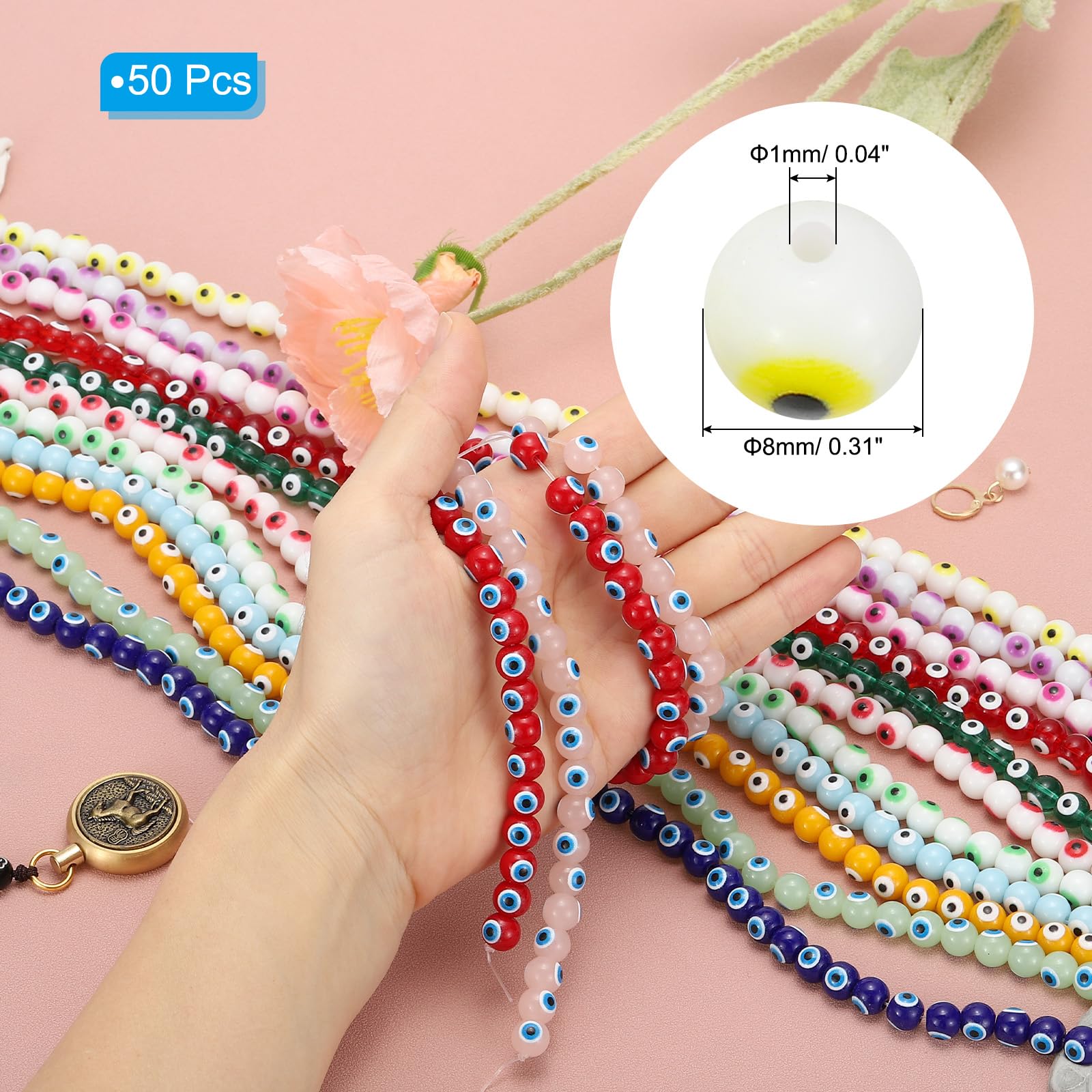 PATIKIL 8mm Evil Eye Beads - Image 2