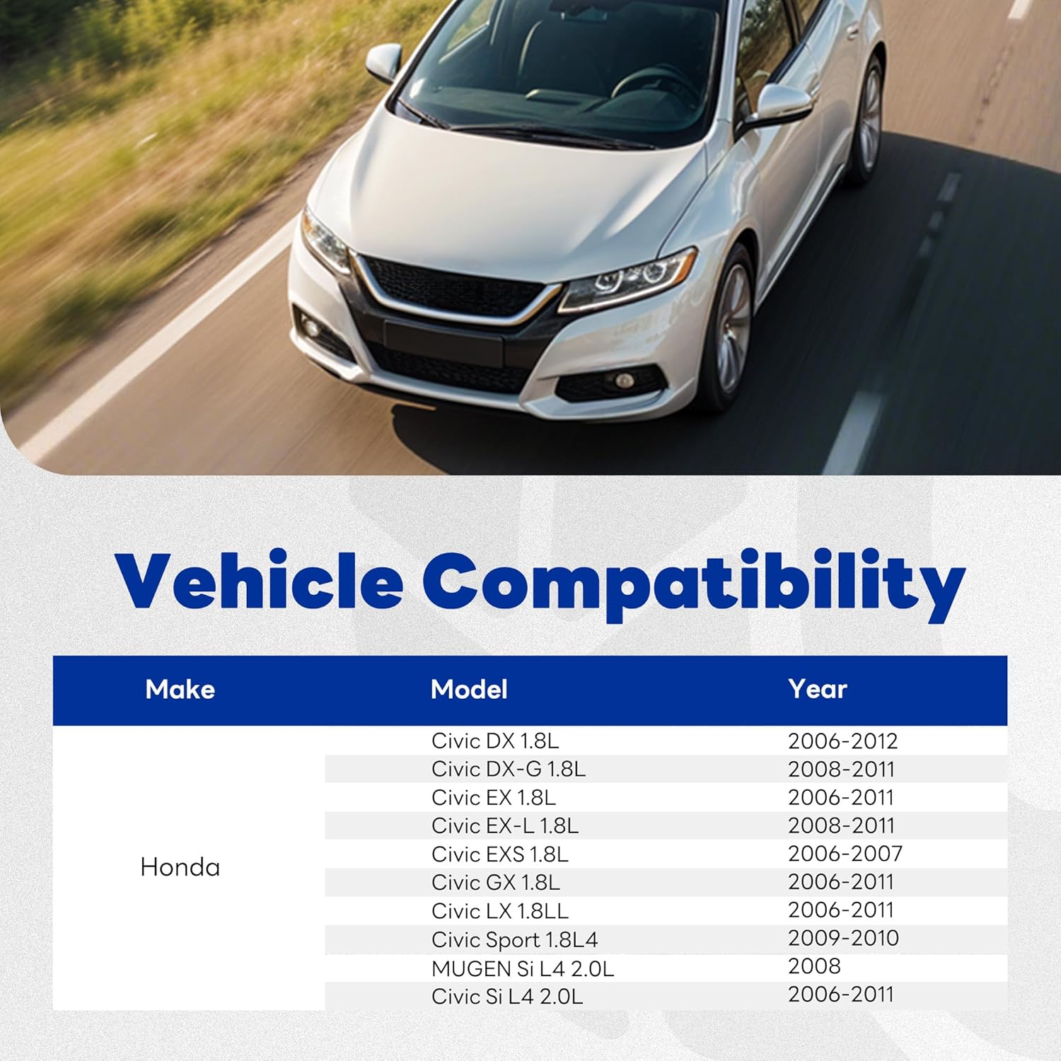 Radiator Compatible with 2006-2015 Civic, Fit for 2006-2011 Acura CSX (Canada) L4 2.0L, Aluminum Core Replace# 19010RNBA01 19010RNBC51