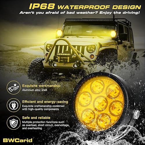 Miniatura 6 de Kit de luces antiniebla auxiliares LED de 40 W con interruptor, arnés de cable, haz de inundación, impermeable, para Jeep, camioneta, SUV,