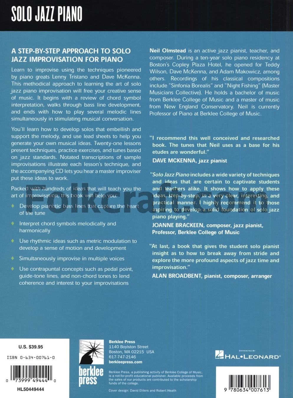 Solo Jazz Piano: The Linear Approach