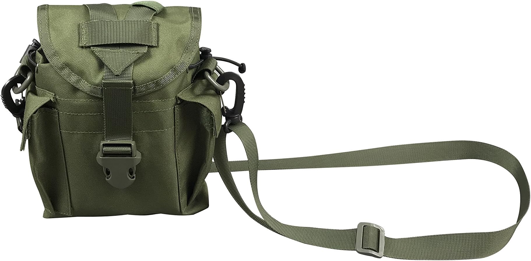 Jolmo Lander1.2 Qt. MOLLE Canteen Cover Military Style Canteen Pouch with Shoulder Strap Molle Pouch for Canteen Kit Coyote Brown/Olive Drab