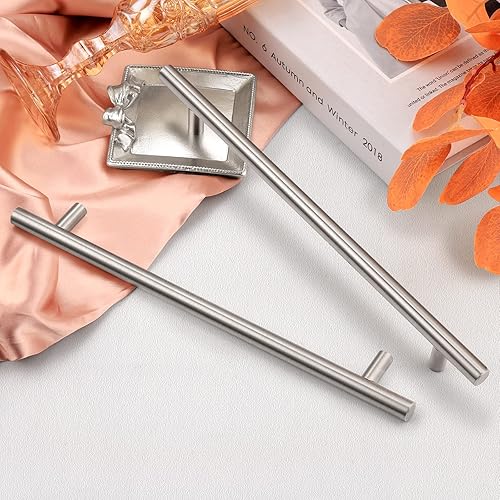 Miniatura 90 de Probrico - Paquete de 20 manijas planas negras modernas para cajones, manijas de cocina, armario europeo, tirador en T para tocador - Centros