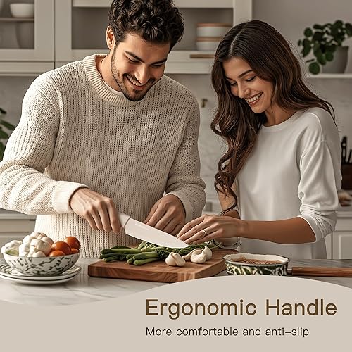 Miniatura 6 de Juego de cuchillos de cocina de 13 piezas con revestimiento antioxidante saludable, juegos de cuchillos de chef de acero inoxidable con 6 cuchillas,