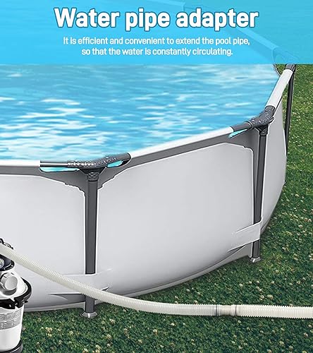 Miniatura 4 de Conector de manguera de piscina, adaptador de manguera de piscina de 1.25 a 1.25 pulgadas, a prueba de fugas para piezas y accesorios de piscina,
