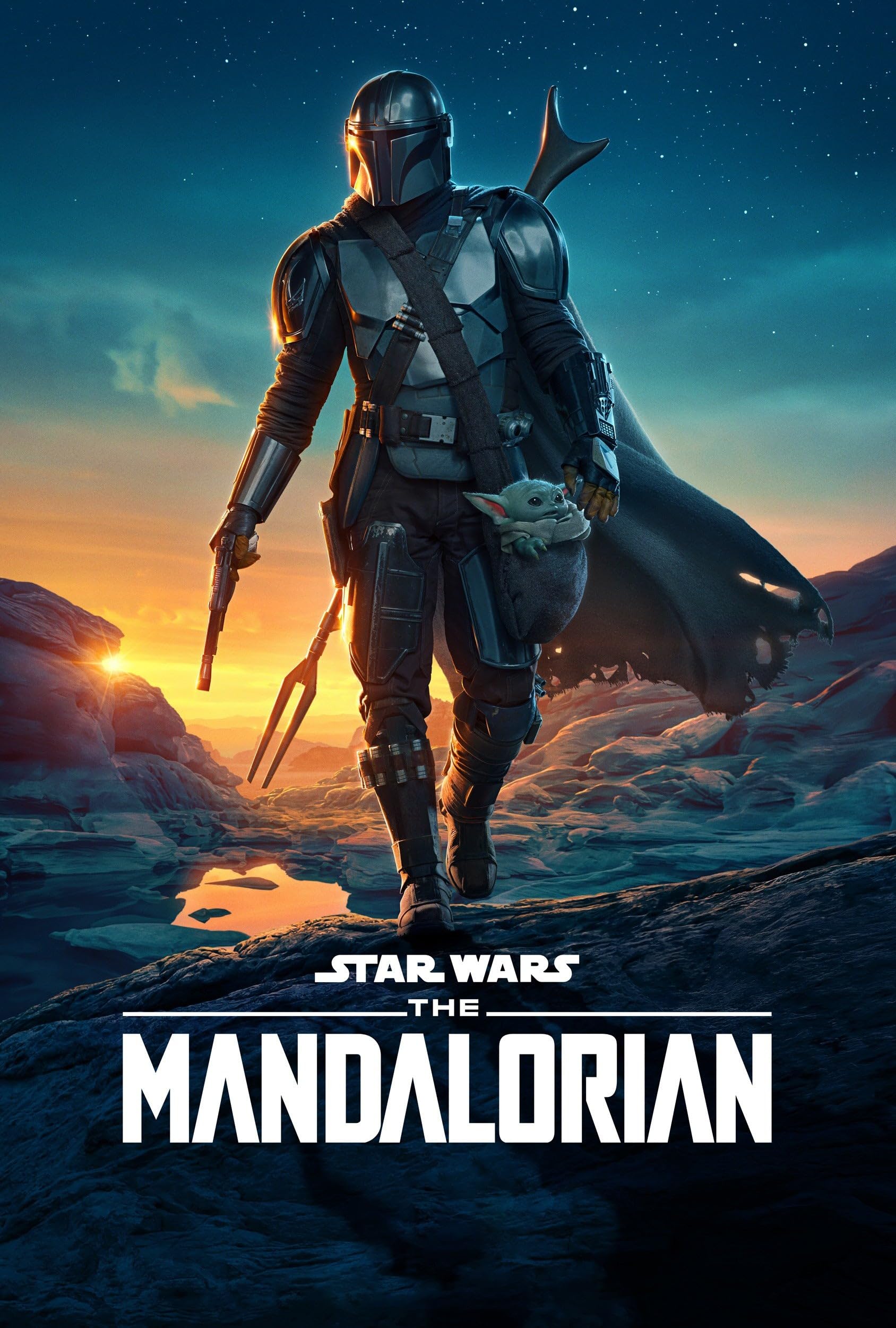 Pixie Posters Multi Colour Star Wars Saga The Mandalorian A4 Size Poster Wall Arts