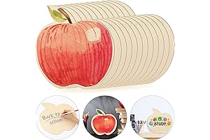 Anglechic 12 Pack Apple Wood Cutouts for DIY Crafts