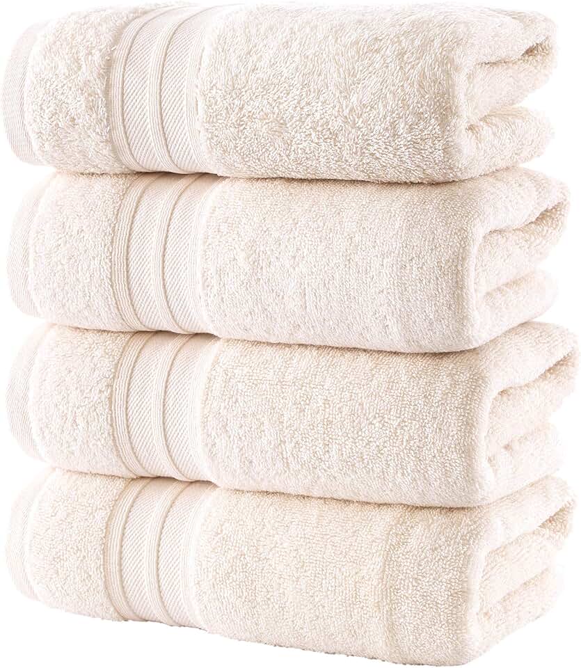 cream hand towel