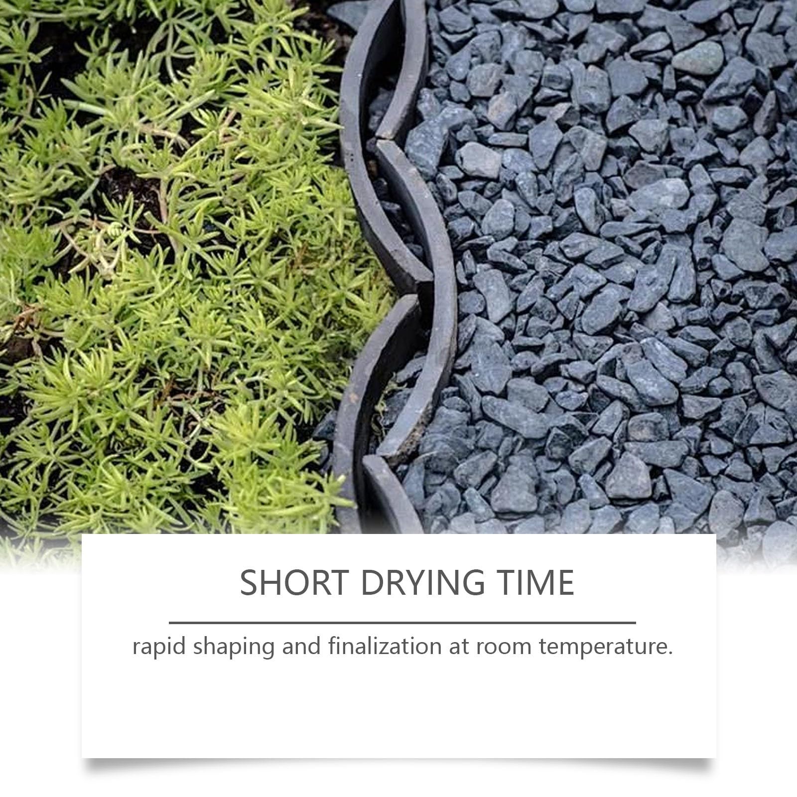 Gravelhold - Raccoglitore per ghiaia e ghiaia in resina ecologica a base d'acqua, per ghiaia e pacciamatura su vasi, giardini, sentieri e bordi paesaggistici, non tossico e adatto agli animali