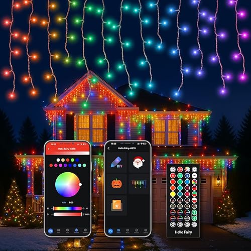 Miniatura 1 de Luces LED RGB inteligentes para exteriores, control de aplicación de 99 pies, sincronización de música y modos de bricolaje, 912 luces LED de