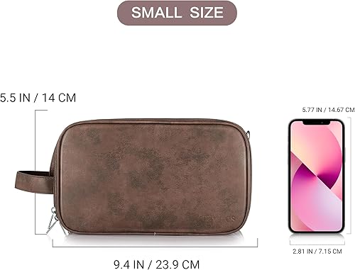 Miniatura 6 de Elviros - Bolsa para artículos de aseo personal para hombre, resistente al agua, organizador de artículos de aseo personal para viajes largos, de