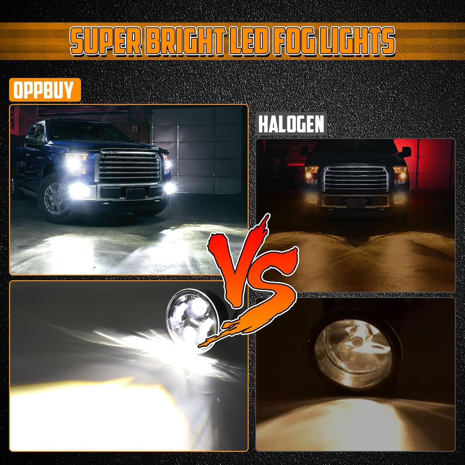 2 Pack LED Fog Light Compatible with F150 2006-2014,80W 6500K White Fog Lamp Waterproof Driving Fog Light Assembly Kit Plug and Play Front Bumper Fog Lamp-2 Year Warranty