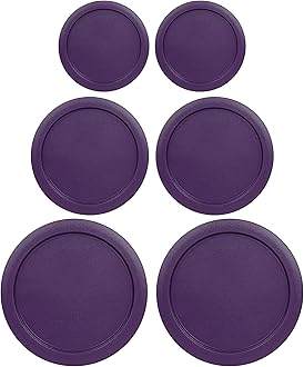 MRX Solutions Replacement Lids for Pyrex Containers (2) 2-Cup (2) 4-Cup (2) 7-Cup (Purple)