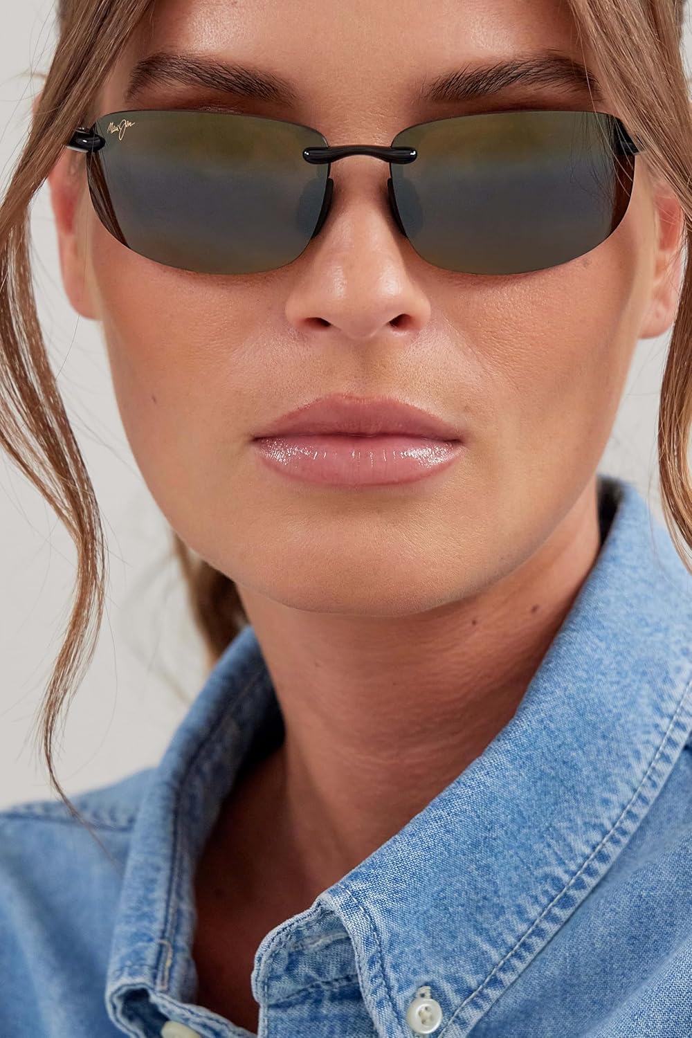 Maui Jim Men's and Women's Hookipa Polarized Rimless Sunglasses