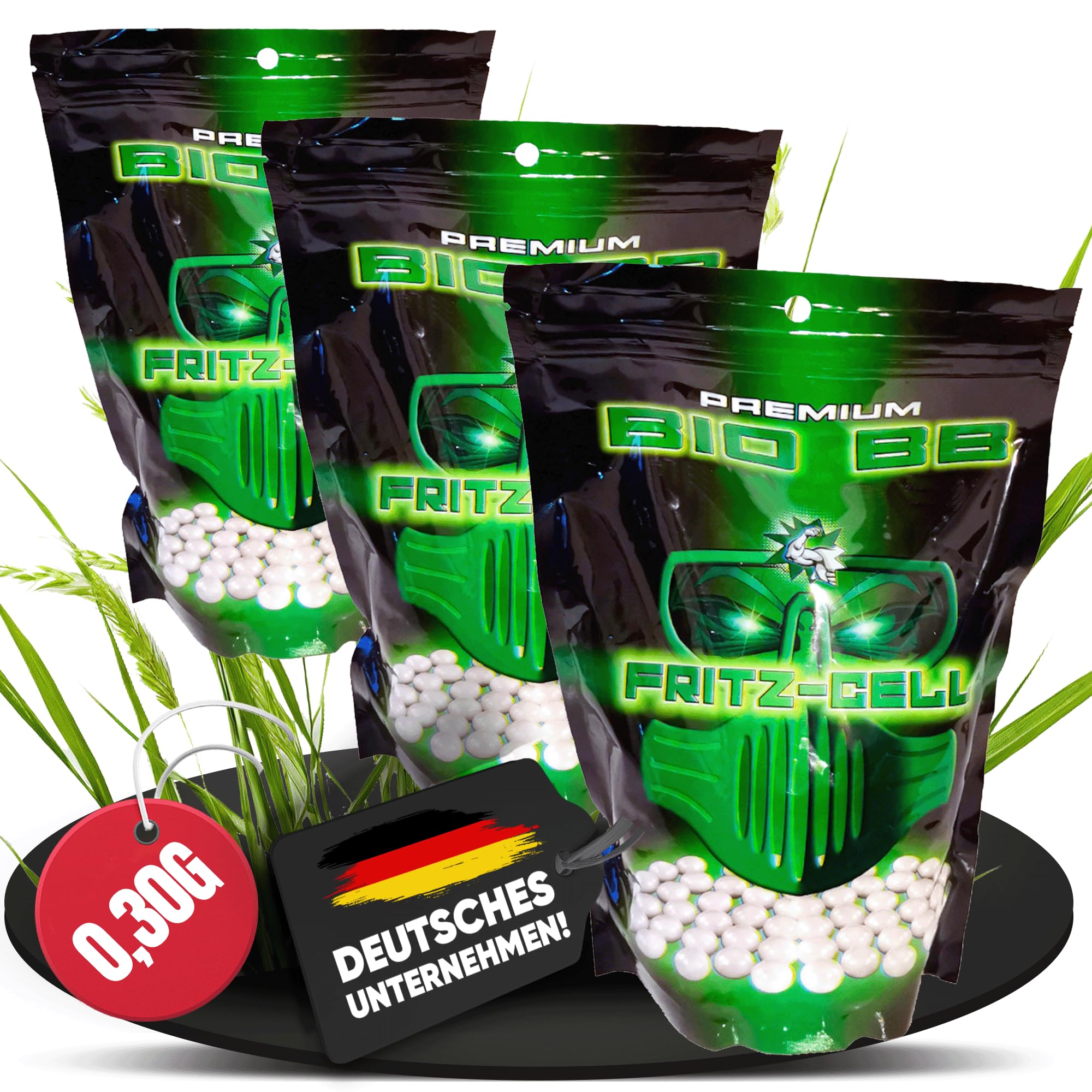3 x 3333 Airsoft Kugeln BBS Bio 6mm 0,30g 3333 Stück Beutel Premium biologisch abbaubar