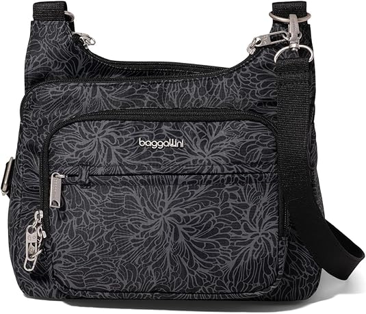 Baggallini Securtex Anti-Theft Crossover Crossbody Bag for Travel 11”w X 8.5”h, RFID