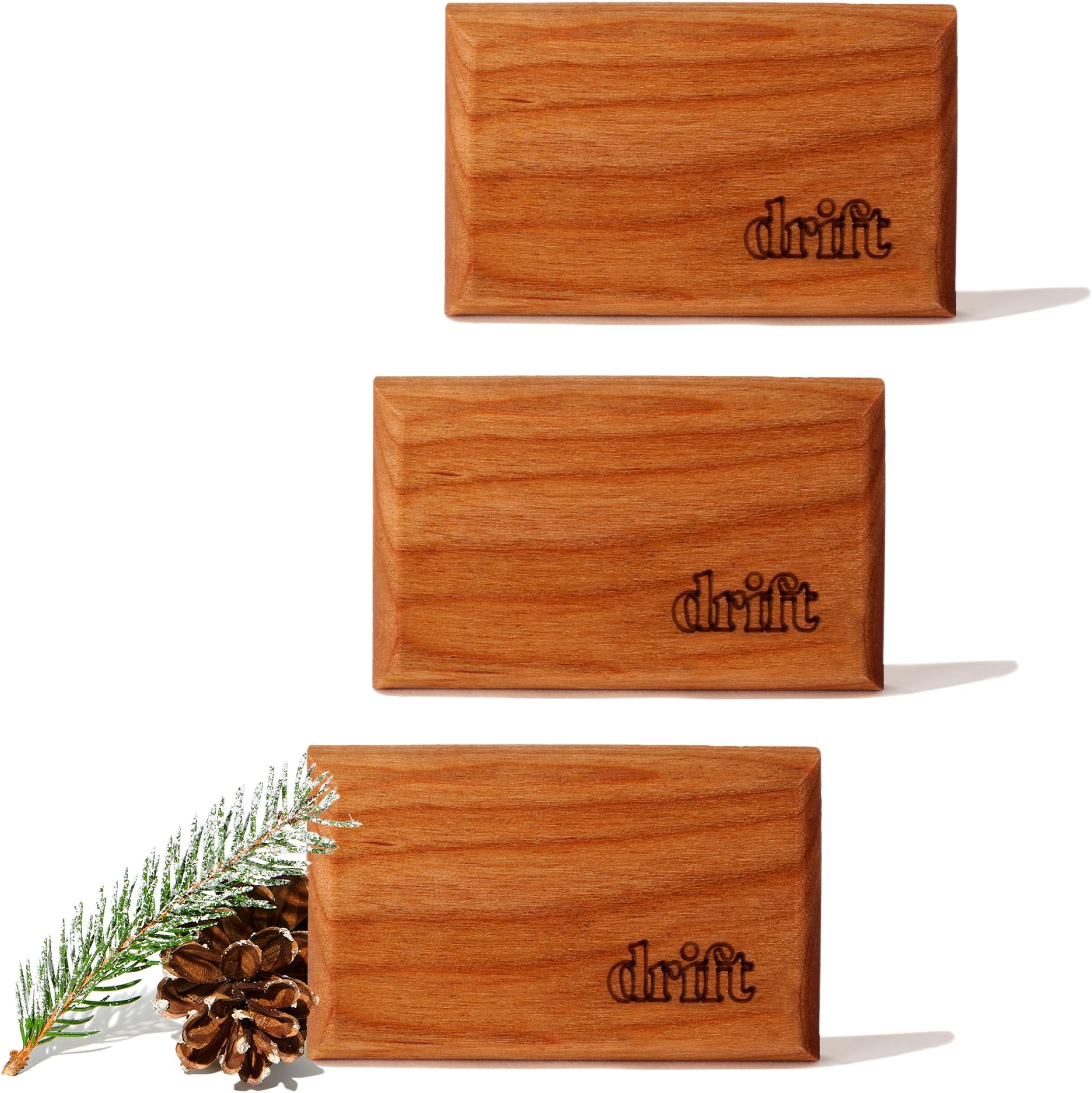 Car Air Freshener - The Original Wood Air Freshener - Car Odor Eliminator - Long Lasting Scent - Metal Clip - Essential Oils - Clean Ingredients - Pine Scent 3 Pack Refill - NO CLIP INCLUDED