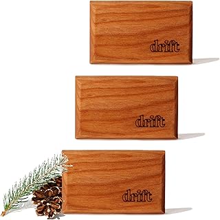 Drift Car Air Freshener - The Original Wood Air Freshener - Car Odor Eliminator - Long Lasting Scent - Metal Clip - Essential Oils - Clean Ingredients - Pine Scent 3 Pack Refill - NO CLIP INCLUDED