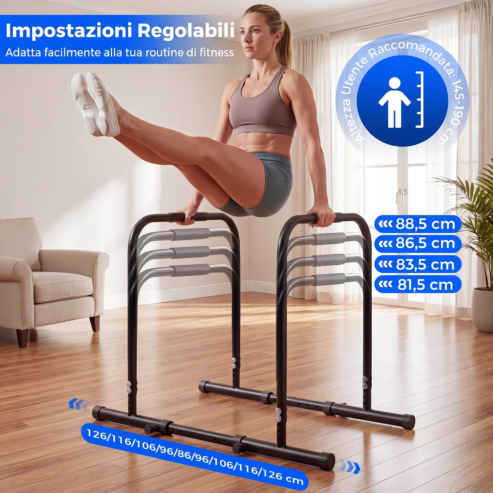 COSTWAY Parallele Calisthenics Regolabili