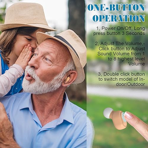Miniatura 6 de Bedoer Audífonos recargables con Bluetooth para personas mayores, amplificador auditivo digital inalámbrico con cancelación de ruido, muy bajo ruido