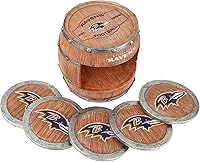 Vista 65 de NFL Team Logo 5-Pack Barrel Beverage Drink Coaster Set