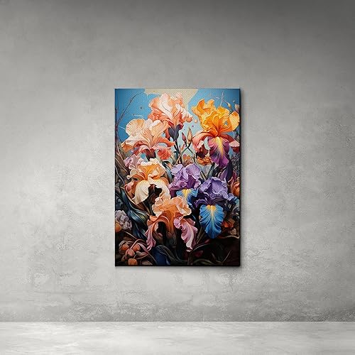 Miniatura 6 de Provence Blooms, Acrylic Iris Prints, Captivating Canvas Wall Art Celebrating the Beauty of Flowers, Canvas, Art Decor
