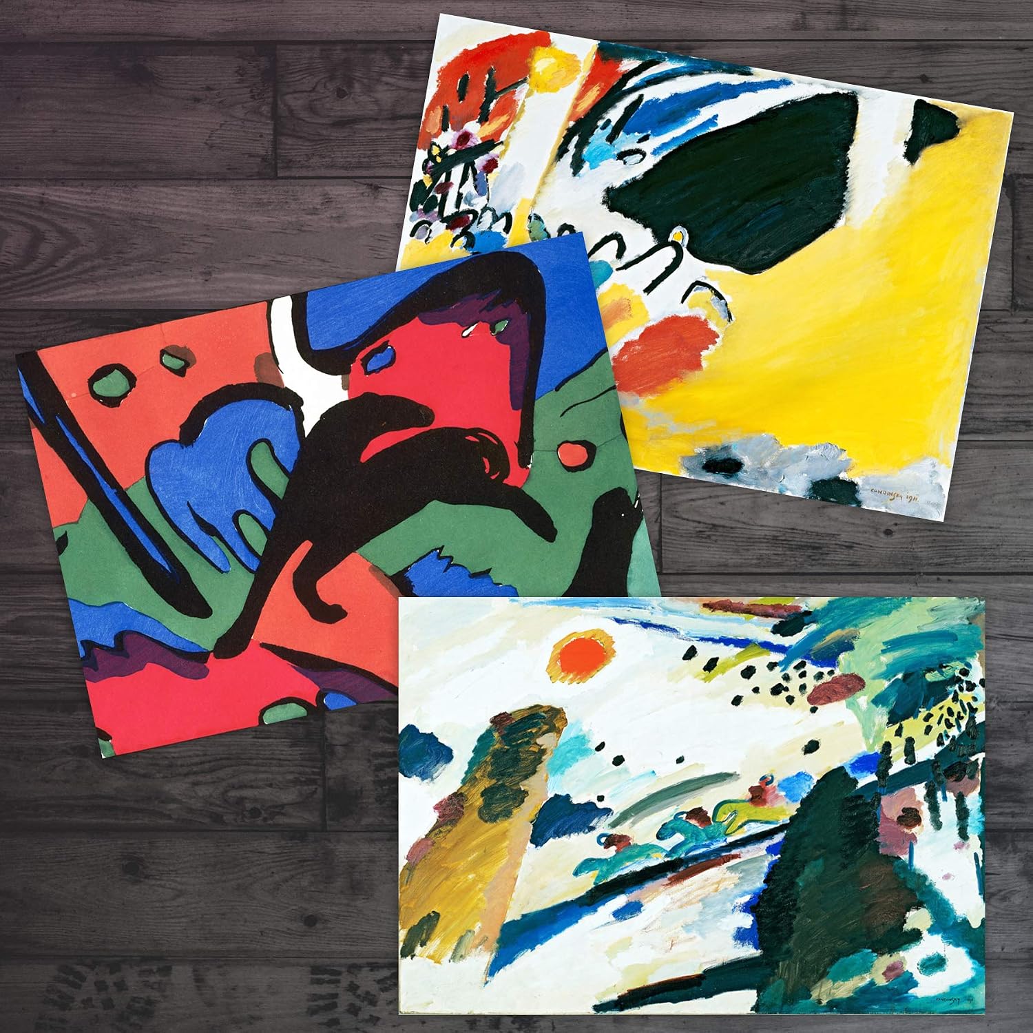 Artery8 Wassily Kandinsky Blue Rider Concert Impression Abstract Fine Art Greeting Card Pack of 6