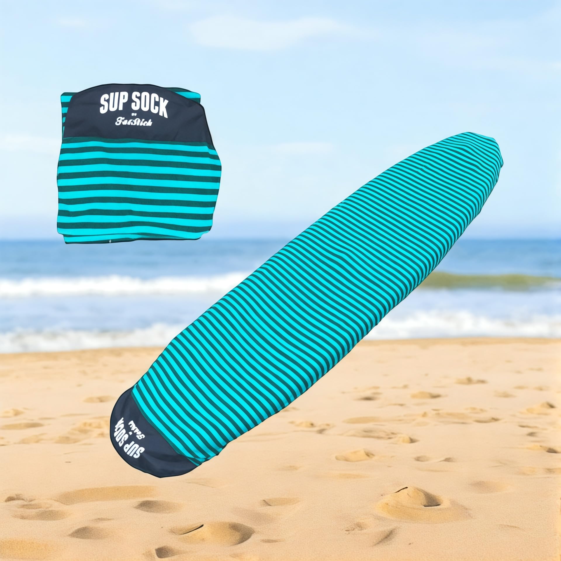 fatstick Housse de protection extensible pour planche à pagaie debout – Convient aux planches de 3 m à 3,5 m – Protège les planches de SUP et de surf – Peut également servir de serviette de plage ou