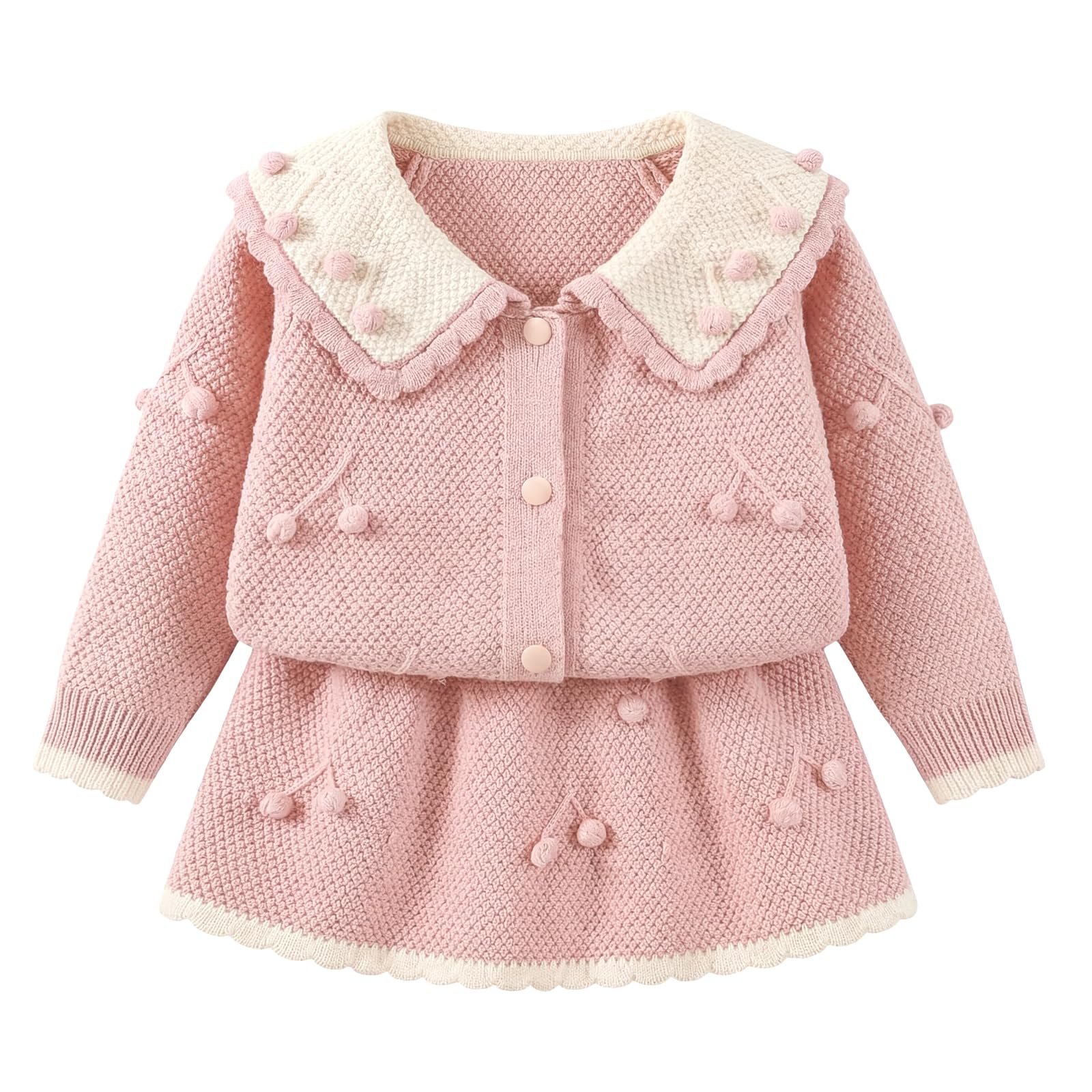 JiAmy Girls Sweater Skirt Set