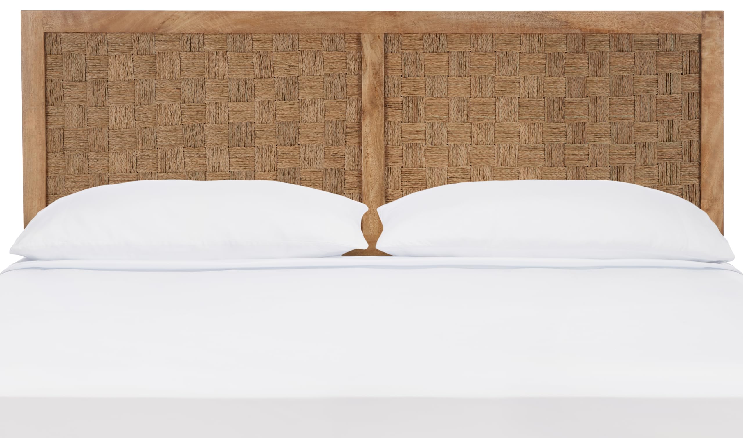 SAFAVIEH Home Collection Halvor Natural Rattan Solid Wood Queen Size Headboard