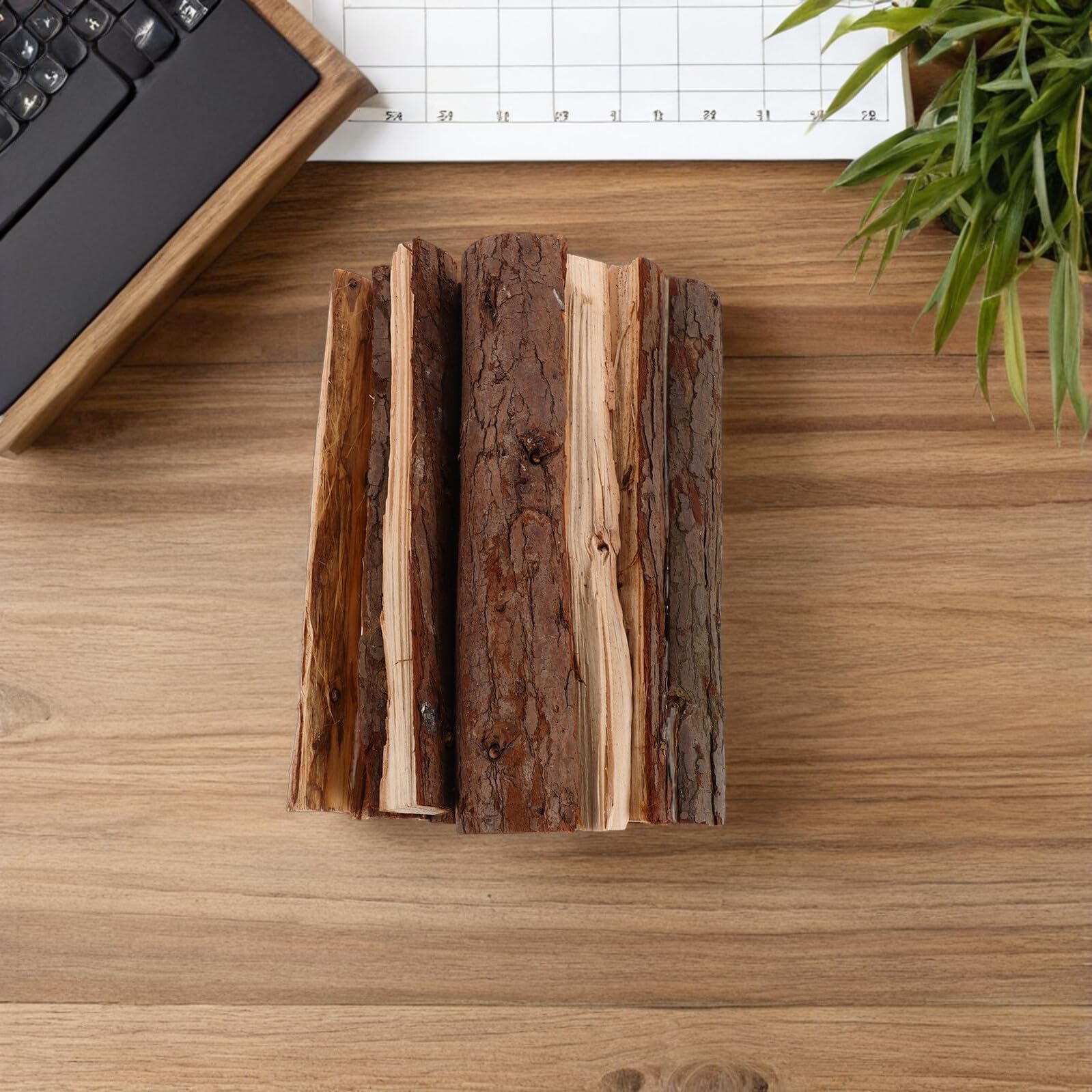 Toyvian Tronchi Rustici Realistici Ceppi di Fuoco Decorativi in Legno Marrone 10 Pezzi e Atmosfera Accogliente per Decorazioni Natalizie da Party e Display