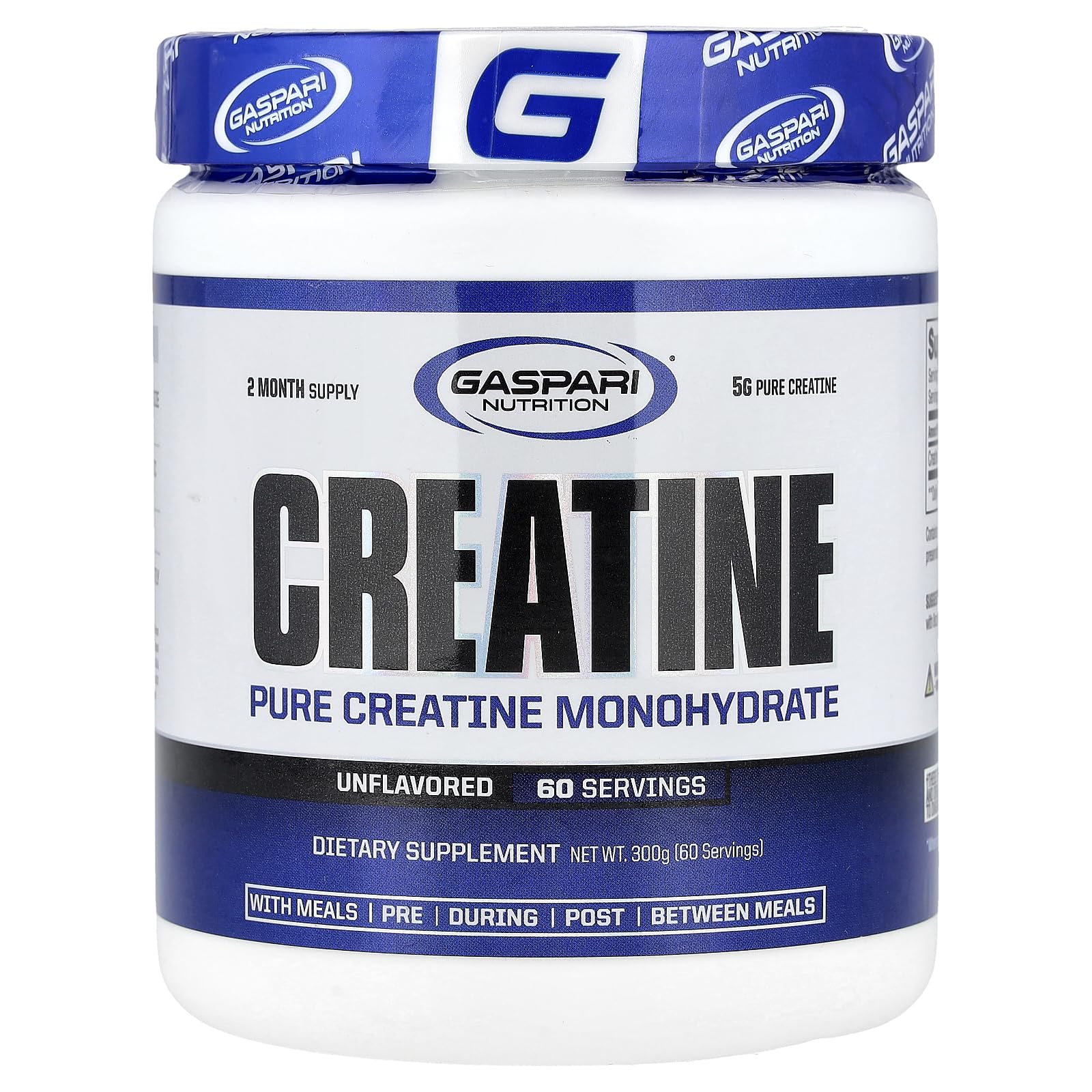 Gaspari Nutrition Suplemento de creatina monohidratada 5 g, 300 g