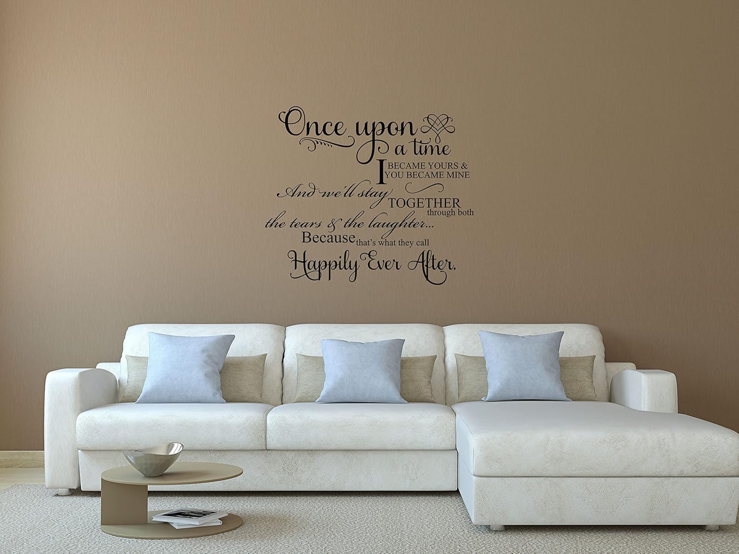 Once Upon A Time I Became Yours Marriage Wall Decal Wedding Decal - Custom Wedding Decals - Girls Room Wall Decor Girls Nursery Decal Playroom Decor Vinyl Wall Quote - Removable Wall Sticker