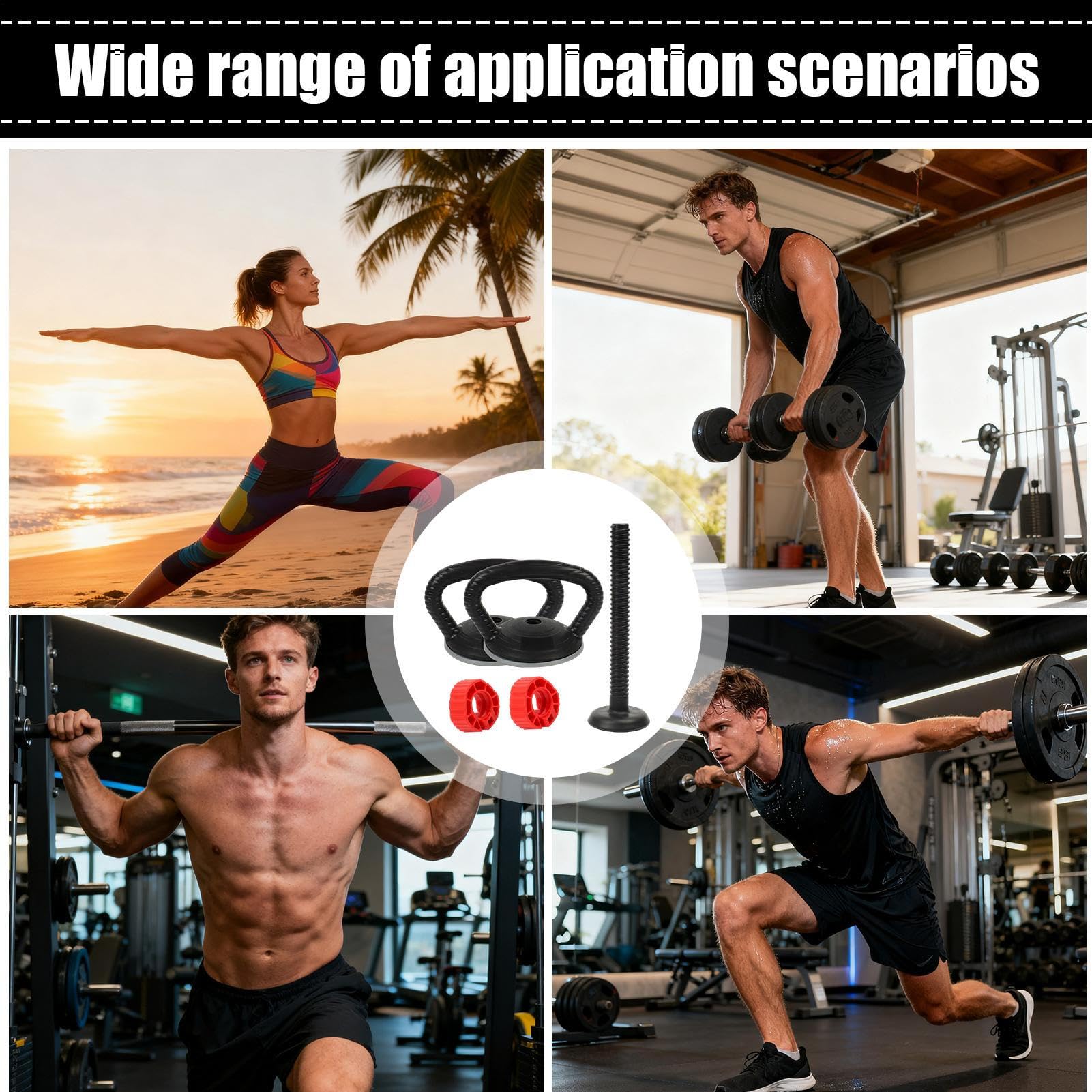 Kettlebell Grip – akcesoria zamienne do sztangi, ergonomiczne uchwyty do hantli do treningu siłowego, domu, siłowni, fitnessu, ćwiczeń, zawodów, podnoszenia ciężarów, 2,5 x 5 cm