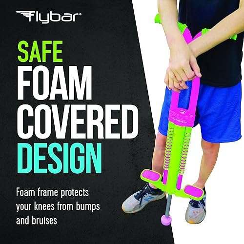 Miniatura 49 de Flybar Master Pogo Stick - Palo para niños de 9 años, de 80 a 160 libras, asas de fácil agarre, clavijas antideslizantes, juguetes al aire libre